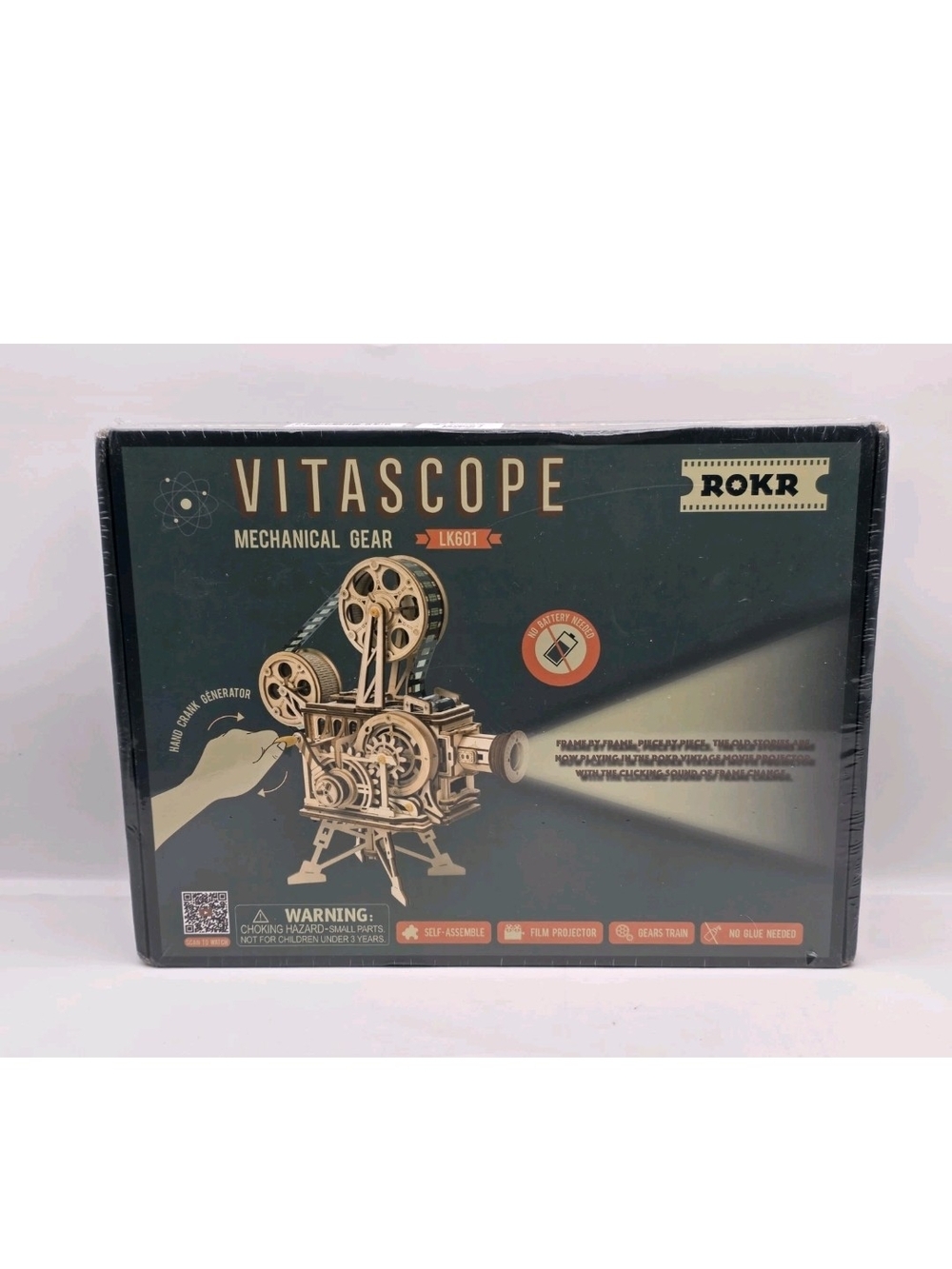 ROKR Wooden 3D Mechanical Gear Vitascope Projector LK601 Model Kit New Sealed